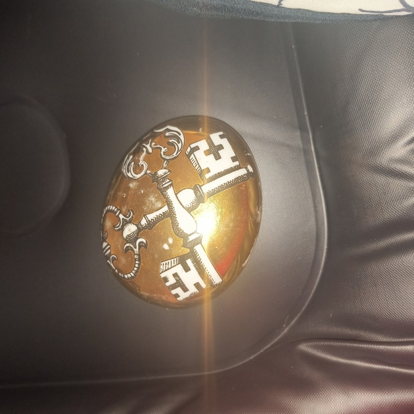 Gold and Black Decorative Oval Box - Picture 1 of 3
